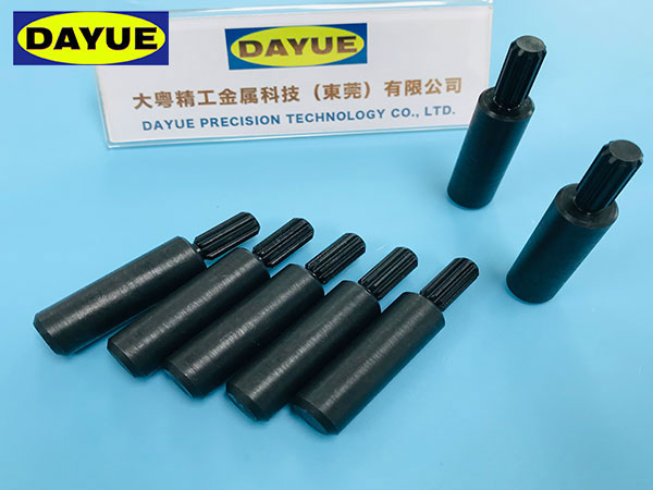 表面发黑花键轴滚花加...